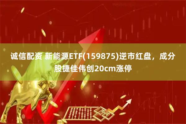 诚信配资 新能源ETF(159875)逆市红盘,成分股捷佳伟创20cm涨停