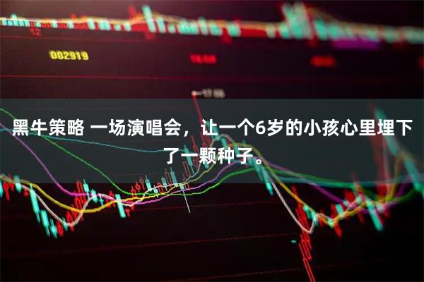 黑牛策略 一场演唱会，让一个6岁的小孩心里埋下了一颗种子。