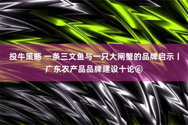 投牛策略 一条三文鱼与一只大闸蟹的品牌启示丨广东农产品品牌建设十论⑥